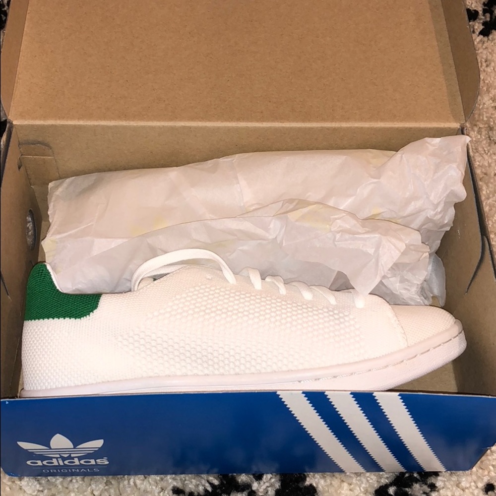 adidas primknit stan smiths green women’s  size 6
